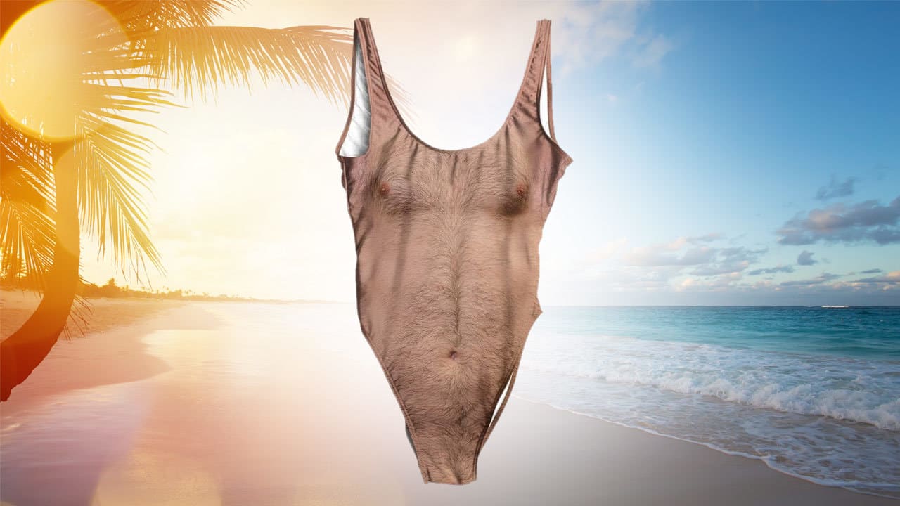Women Are Actually Buying This Hairy Chest Bathing Suit