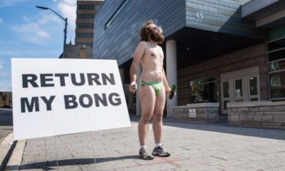 Dude In His Underwear Wants His Weed And Bong Back
