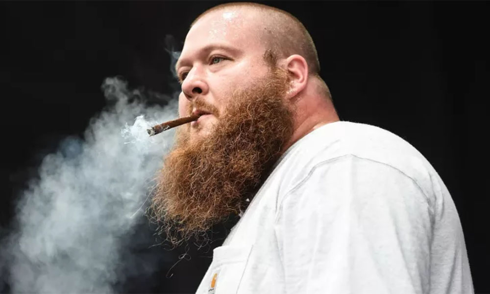 Action Bronson smoking a cigarette (or weed)
